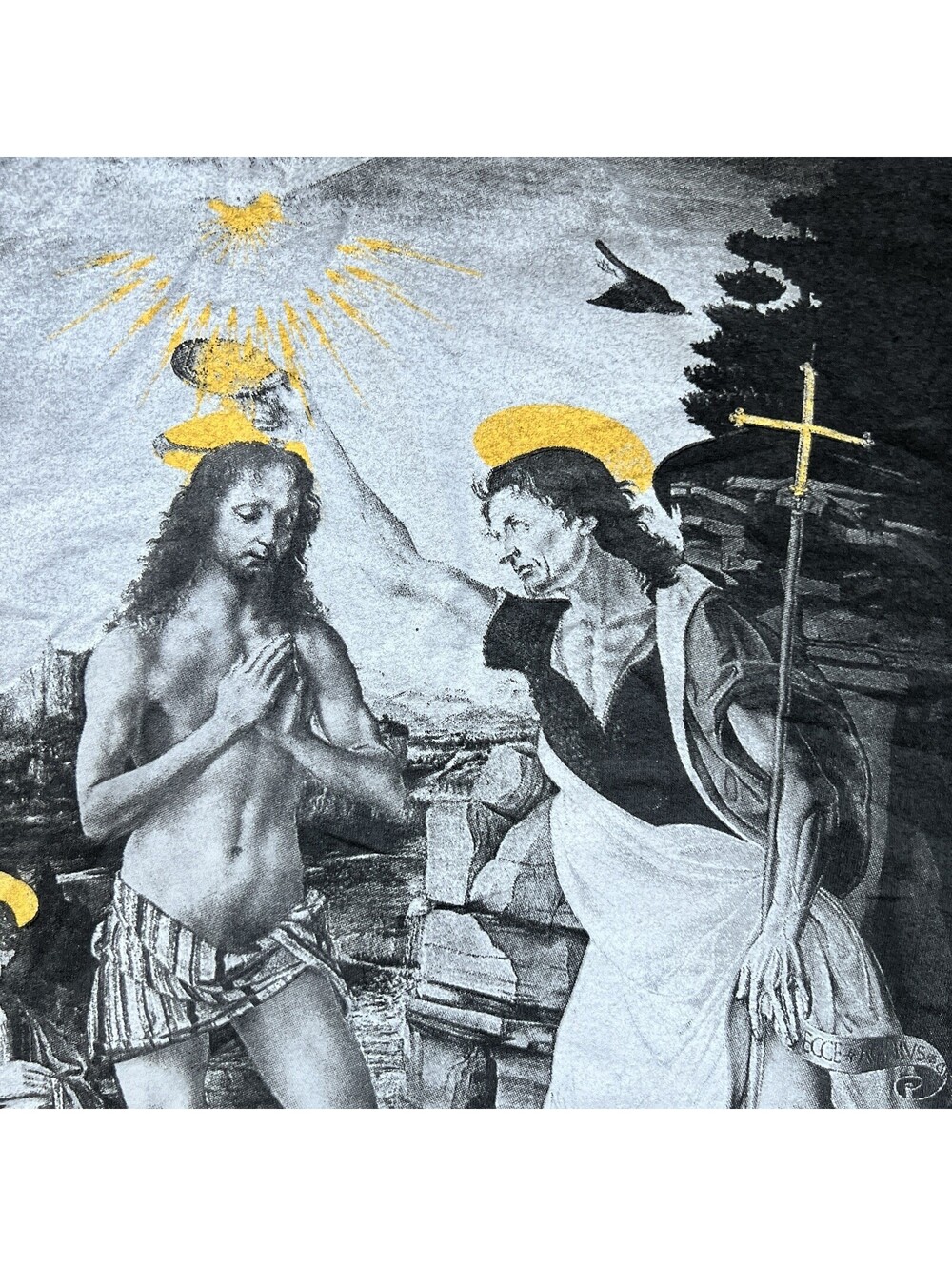 Return to Sender Jesus Christ Religious Tee Da Vinci Baptism of Christ Mens XXXL